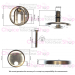 Duravit 1930's Soft Close Toilet Seat Hinge Set 0061811000