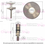 Duravit SensoWash Toilet Seat Hinge Posts Only 596000607001