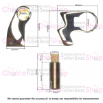 Roca In-Tank Soft Close Toilet Seat Hinges AV0009800R