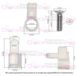 Villeroy & Boch Solaya & Arriba Standard Close Hinge Fixings set 92181901