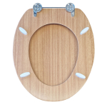 Choice MDF Standard Close Toilet Seat & Cover Wood Effect Oak CH.506396