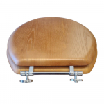 Burlington Wood Standard Close Toilet Seat & Cover Oak With Hygiene Handle Oak S11_A51CHR