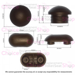 Villeroy & Boch Hommage Toilet Seat and Cover Buffer Set Brown 92208800