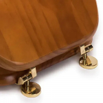 Croydex Antique Pine Effect Standard Close Solid Wood Toilet Seat & Cover With Brass Hinges WL515002