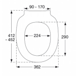 Pressalit Chilli Soft Close With Lift Off Bottom Fixing Toilet Seat & Cover White 1076000-DL2999