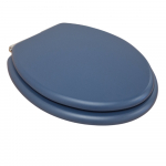 Heritage Bathrooms Soft Close Quick Release Toilet Seat & Cover Maritime Blue With Chrome Hinges TSMBL101SC