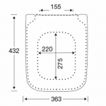 Pressalit Plan Standard Close Bottom Fixing Antibacterial Toilet Seat & Cover White 824000-DB6999