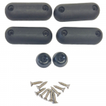 Shires Waverley Toilet Seat & Cover Buffer Set Black UV08367