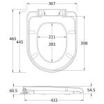 Nuie Asselby Soft Close Toilet Seat & Cover White NTS002