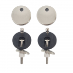 Heritage Bathrooms Soft Close Quick Release Toilet Seat & Cover White Gloss With Brushed Nickel Hinges TSWGL103SC