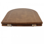 Villeroy & Boch Hommage Standard Close Toilet Seat & Cover Stained Walnut With Brass Hinges 99266600