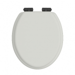 Heritage Bathrooms Soft Close Quick Release Toilet Seat & Cover Chantilly With Matt Black Hinges TSCHA105SC