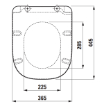 Laufen Meda Slim Soft Close Quick Release Toilet Seat & Cover White H8911150000001