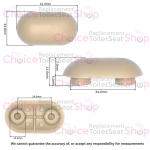 Pressalit 345 774 Toilet Seat Buffer Grey (Single) - A4011