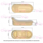 Geberit Selnova Toilet Seat and Cover Buffer Set White 598024000