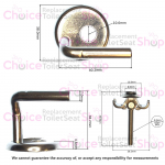 Vitra Luna Standard Close Toilet Seat Hinge Set 420714