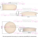 Gala Lizz Urea Toilet Seat & Cover Buffer Set White 5380800