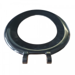 Celmac Saxon Standard Close Seat Only With Plastic Bottom Fix Hinge Black SSA61BL