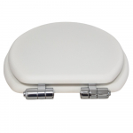 Heritage Bathrooms Soft Close Quick Release Toilet Seat & Cover Chantilly With Chrome Hinges TSCHA101SC