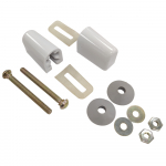 Celmac Bottom Fixing Universal Bakelite Toilet Seat Hinge Set White KMPP1-WHT