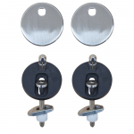 Heritage Bathrooms Soft Close Quick Release Toilet Seat & Cover Maritime Blue With Brushed Nickel Hinges TSMBL103SC