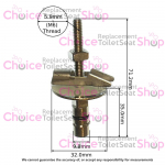Duravit Happy D.2 Soft-Close Toilet Seat Hinge Set 0061771000