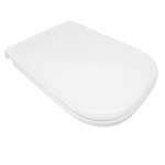 Duravit D-Code Elongated Soft Close Toilet Seat & Cover White 0060390000