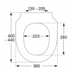 Pressalit 300 Slim Soft Close Toilet Seat & Cover White 1014000-DG6999