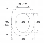 Pressalit Sway Uni Soft Close With Lift Off Top Fixing Toilet Seat & Cover White 970000-BL6999