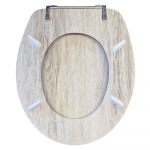 EuroShowers MDF Standard Close Toilet Seat & Cover Grey Oak 82800