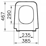 Vitra Equal Soft Close Quick Release Toilet Seat & Cover White 119-003R009