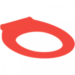 Geberit Selnova Round Comfort Bottom Fix Toilet Seat Carmine Red 500.134.00.2