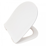 FixRite D-Line Thin Long Fit Soft Close Toilet Seat & Cover White FR128200