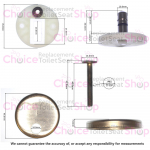Choice Middle D2 Toilet Seat Hinge Set CH.506365