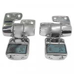 Bemis New Smart Lift Soft Close 1/4-20 Replacement Toilet Seat Hinge Set - HG3608997-Chrome