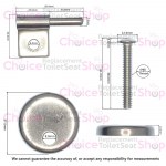 Gala Bacara Standard Close Toilet Seat Hinge Set (Post 2016) 5396000