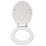 Nuie Carlton Wooden Soft Close Quick Release Toilet Seat & Cover White NLS199