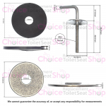 Gala Elia Urea Standard Close Toilet Seat Hinge Set 5384100