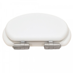 Heritage Bathrooms Soft Close Quick Release Toilet Seat & Cover Chantilly With Brushed Nickel Hinges TSCHA103SC