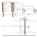 Gala Arq Standard Close Toilet Seat Hinge Set 5534400