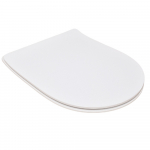 FixRite D-Line Thin Middle Fit Soft Close Toilet Seat & Cover White FR128100