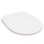Twyford E100 Round Standard Close Toilet Seat & Cover With Plastic Bottom Fix Hinge White E17810WH