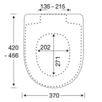 Pressalit Delight Standard Close Bottom Fixing Toilet Seat & Cover White 592000-D09999