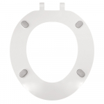 Celmac Sonata Standard Close Toilet Seat Only With Top Fix Stainless Steel Hinge White SSO55WH