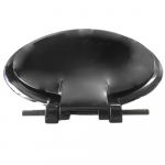 Celmac Saxon Standard Close Toilet Seat & Cover Black With Stainless Steel Bottom Fix Hinge SSA12BL
