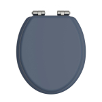 Heritage Bathrooms Soft Close Quick Release Toilet Seat & Cover Maritime Blue With Vintage Gold Hinges TSMBL100SC