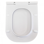 Roca The Gap Square Slim Soft Close Quick Release Toilet Seat and Cover White A801472003