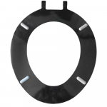 Celmac Saxon Standard Close Seat Only With Plastic Bottom Fix Hinge Black SSA61BL