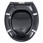 EuroShowers Rainbow Soft Close Toilet Seat & Cover Black 84490