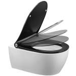 Pressalit Sway D Soft Close With Lift Off Top Fixing Toilet Seat & Cover Matt Black 934231-BL6999